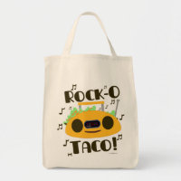 Rock Taco Funny Mexican Food Music Toon Slogan