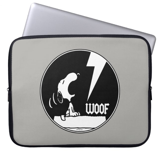 Rock Tees | Snoopy Howling Laptop Sleeve (Front)