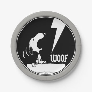 Rock Tees   Snoopy Howling Paper Plate
