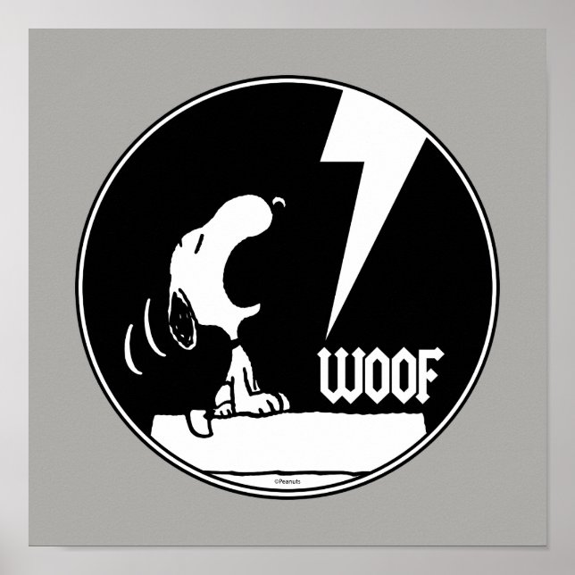 Rock Tees | Snoopy Howling Poster (Front)