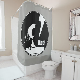 Rock Tees   Snoopy Howling Shower Curtain