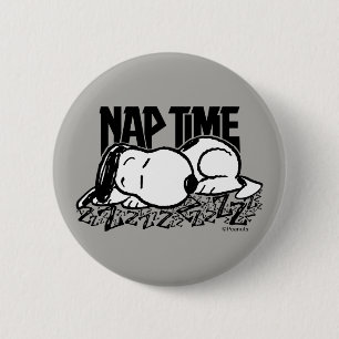 Rock Tees   Snoopy Nap Time 6 Cm Round Badge