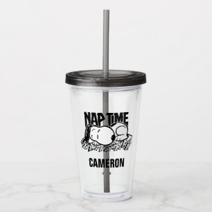 Rock Tees   Snoopy Nap Time   Add Your Name Acrylic Tumbler