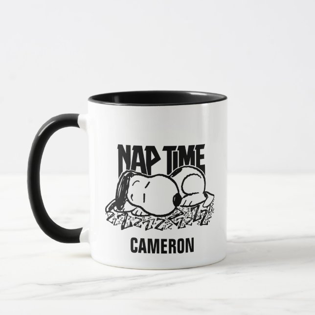 Rock Tees | Snoopy Nap Time | Add Your Name Mug (Left)
