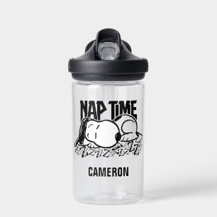 Rock Tees Snoopy Nap Time Add Your Name Water Bottle