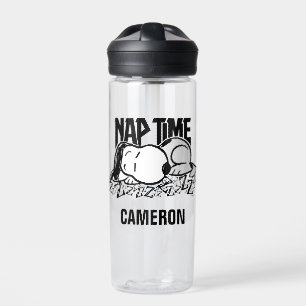 Rock Tees Snoopy Nap Time Add Your Name Water Bottle