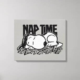 Rock Tees Snoopy Nap Time Canvas Print