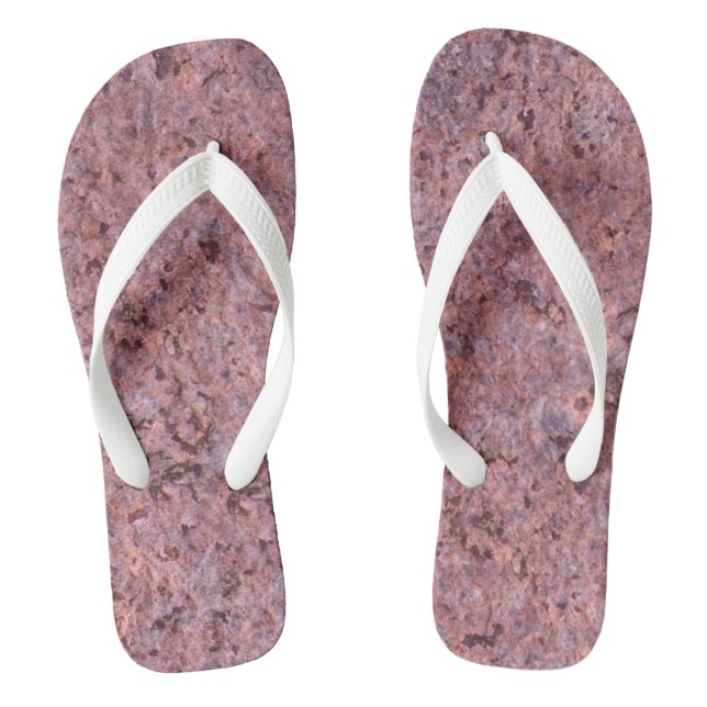Rock Texture Pink Geology Photo Thongs (Footbed)