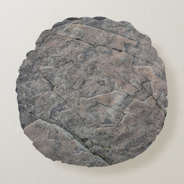 Rock texture stone surface round cushion (Front)