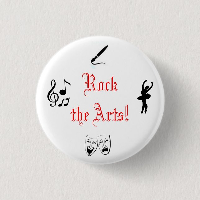 Rock the Arts! 3 Cm Round Badge (Front)