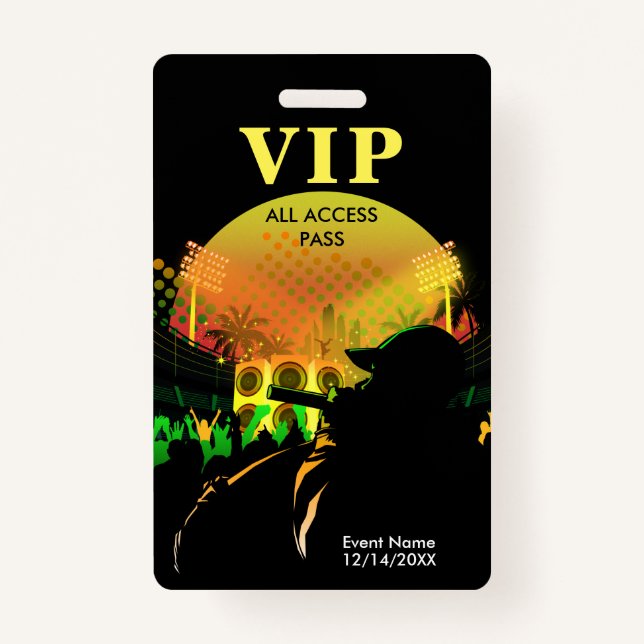 Rock The Crowd VIP All Access Event ID Badge (Front)