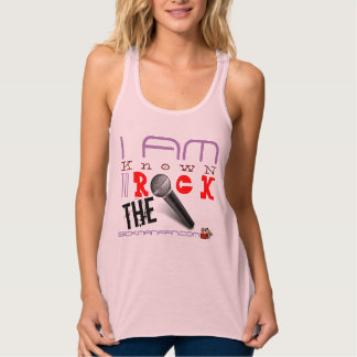 ROCK THE MIC RACER BACK PINK SINGLET