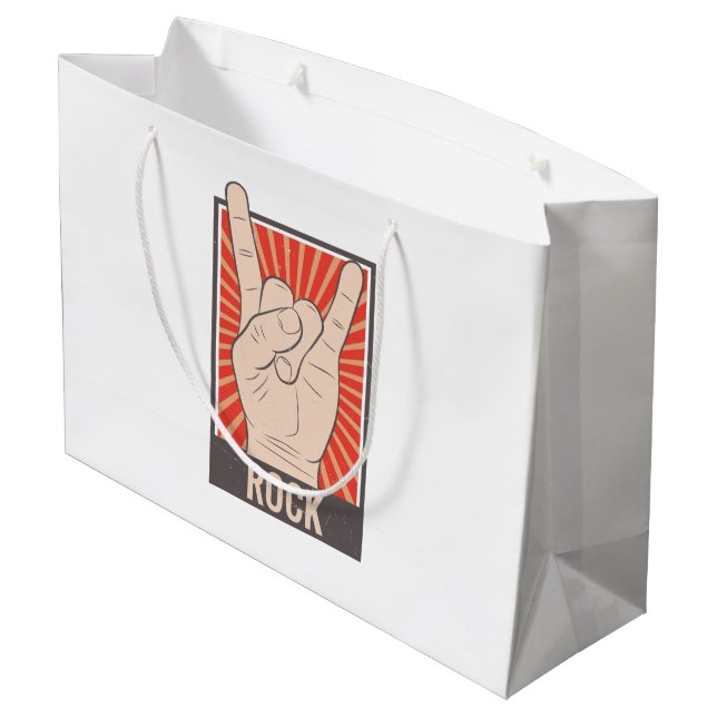 Rock The Party Large Gift Bag (Back Angled)