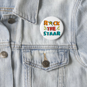 Rock The Staar Day Teachers Motivational  6 Cm Round Badge