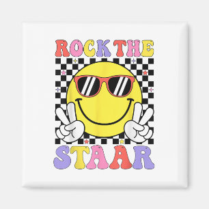 Rock The Staar Test Day Motivational Teacher Testi Magnet