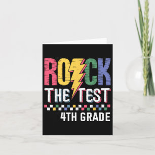 Rock The Test 4th Grade Testing Day Teacher Studen Card