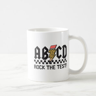 Rock The Test Abcd Testing Day Teacher Boys Girls Coffee Mug