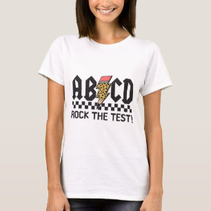 Rock The Test Abcd Testing Day Teacher Boys Girls T-Shirt