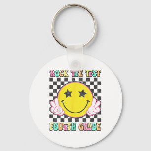 Rock The Test Day 4th Grade Teacher Fourth Grade T Key Ring