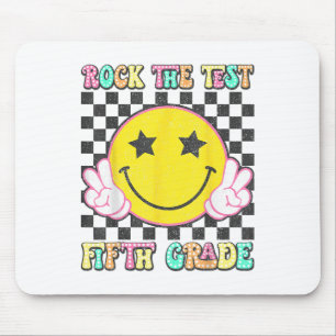Rock The Test Day 5th Grade Teacher Fifth Grade Te Mouse Pad