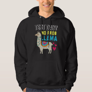Rock The Test Day Llama Teacher Exam Testing Hoodie