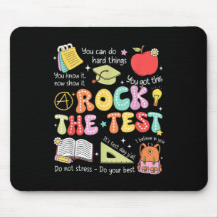 Rock The Test Day Staar State Testing Teacher Moti Mouse Pad