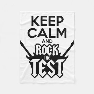 Rock The Test Day Teacher Testing Idea School Fleece Blanket