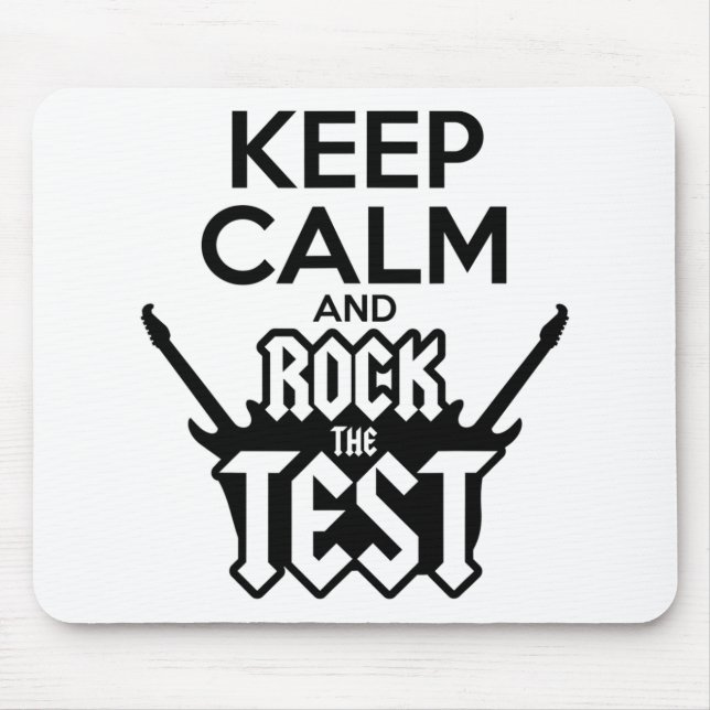 Rock The Test Day Teacher Testing Idea School  Mouse Pad (Front)