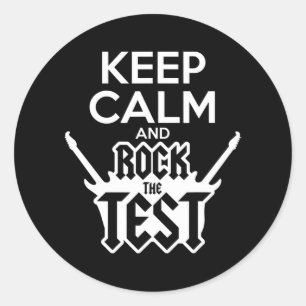 Rock The Test Day Teacher Testing State Idea Schoo Classic Round Sticker