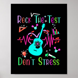 Rock The Test Funny Teacher Testing Day  Poster