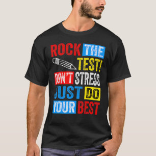 Rock The Test Retro Vintage Testing Day Teacher T-Shirt