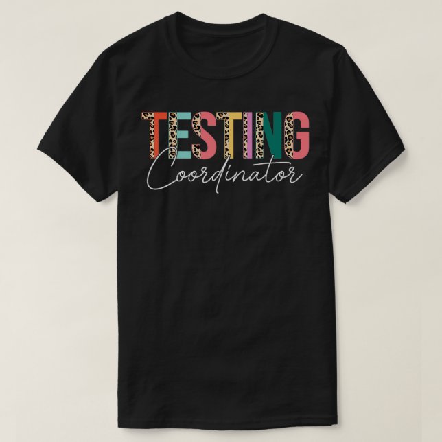 Rock The Test Teacher Test Day Testing Coordinator T-Shirt (Design Front)