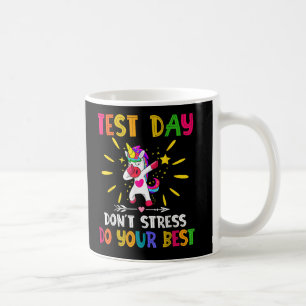 Rock The Test Teacher Test Day Testing Day Funny Coffee Mug