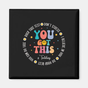Rock The Test Teacher Testing Day Motivational Tes Magnet