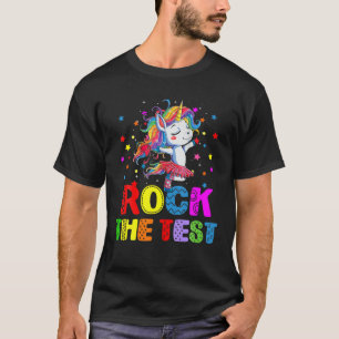 Rock The Test Test Day Teacher Testing Squad Unico T-Shirt
