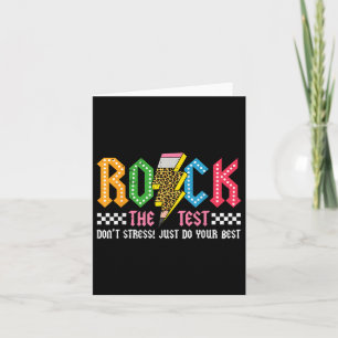 Rock The Test Testing Day Dont Stress Abcd Alphabe Card