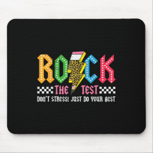 Rock The Test Testing Day Dont Stress Abcd Alphabe Mouse Pad