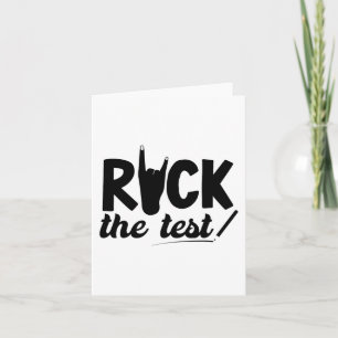 Rock The Test Testing Day Exam For Teacher Student Card