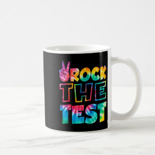 Rock The Test Testing Day Retro Motivational Teach Coffee Mug