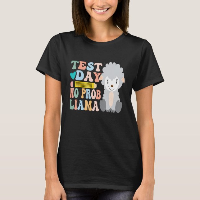 Rock The Test Testing Day Retro Motivational Teach T-Shirt (Front)