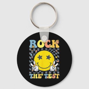 Rock The Test Testing Day Teacher Key Ring