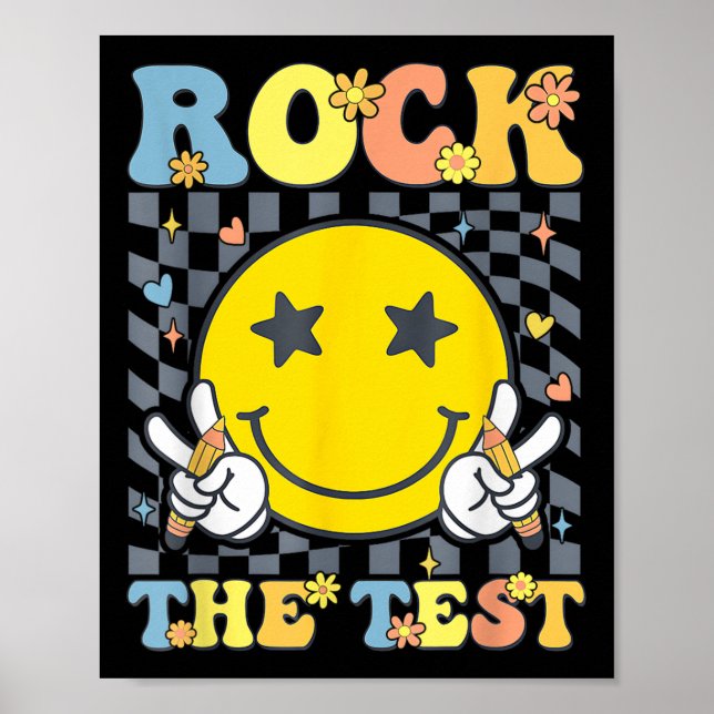 Rock The Test Testing Day Teacher  Poster (Front)