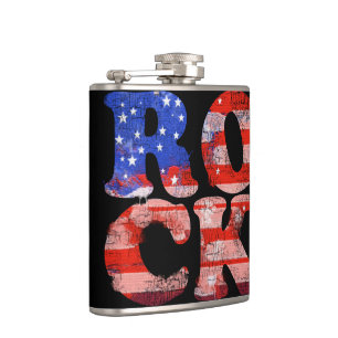rock the USA Hip Flask