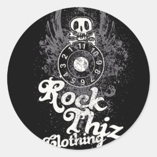 Rock Thiz Clothing Stickers Skull & Numbers