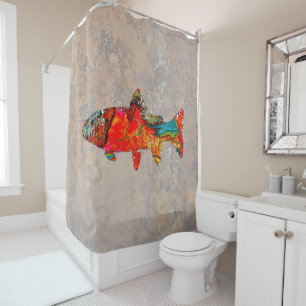 Rock Trout Shower Curtain
