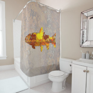 Rock Trout Shower Curtain