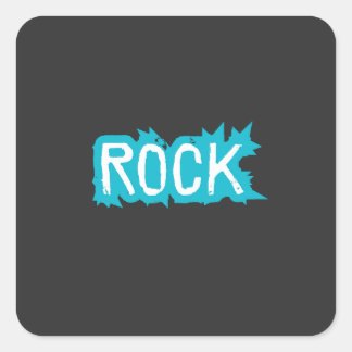 Rock Typography Square Sticker
