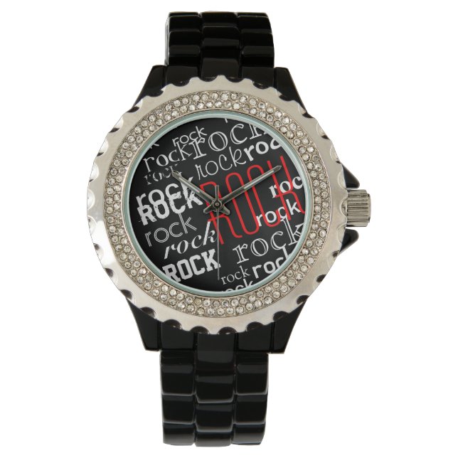 rock typography watch (Front)