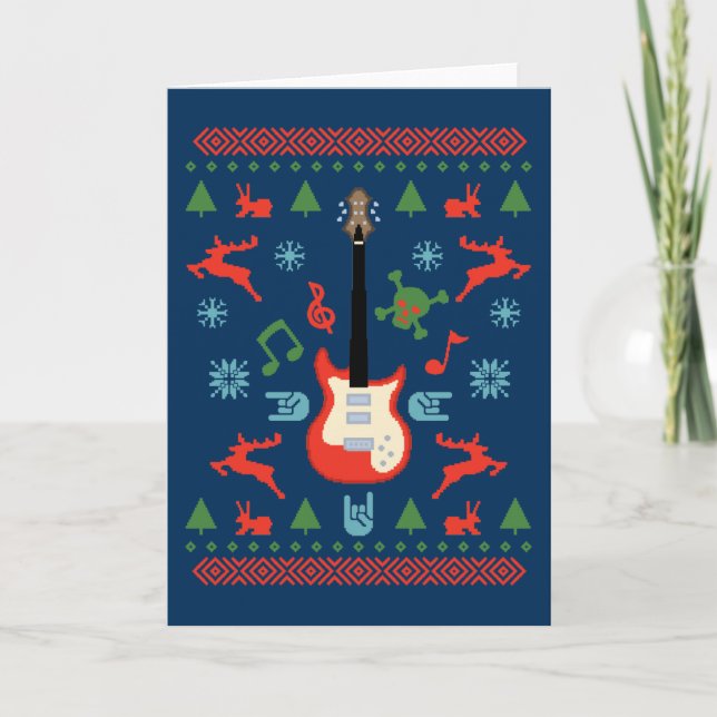 Rock Ugly Sweater Tees Holiday Card (Front)