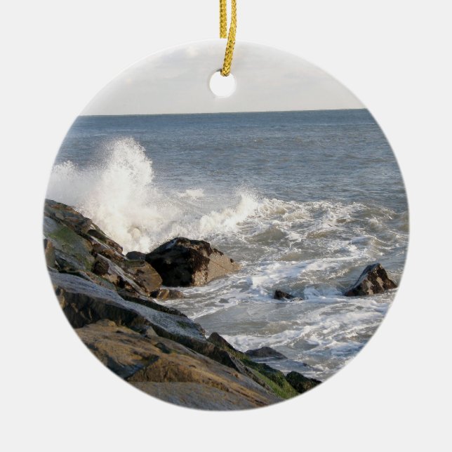 Rock View Ceramic Ornament (Front)